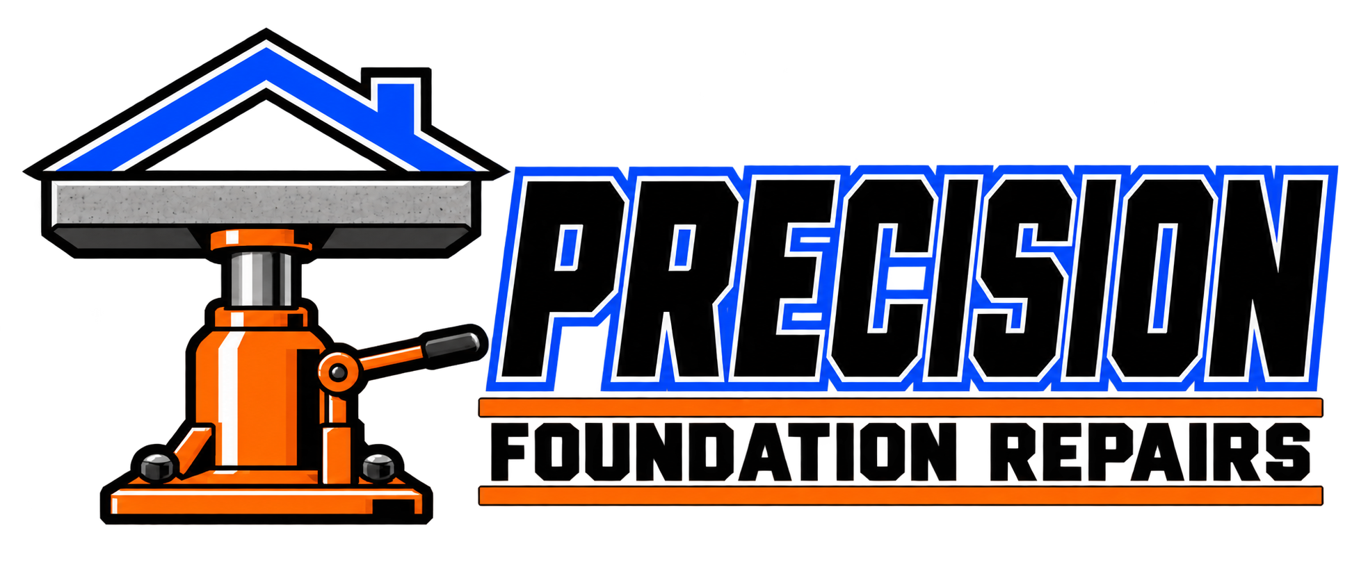 Precision Foundation Repairs — hydraulic jack logo